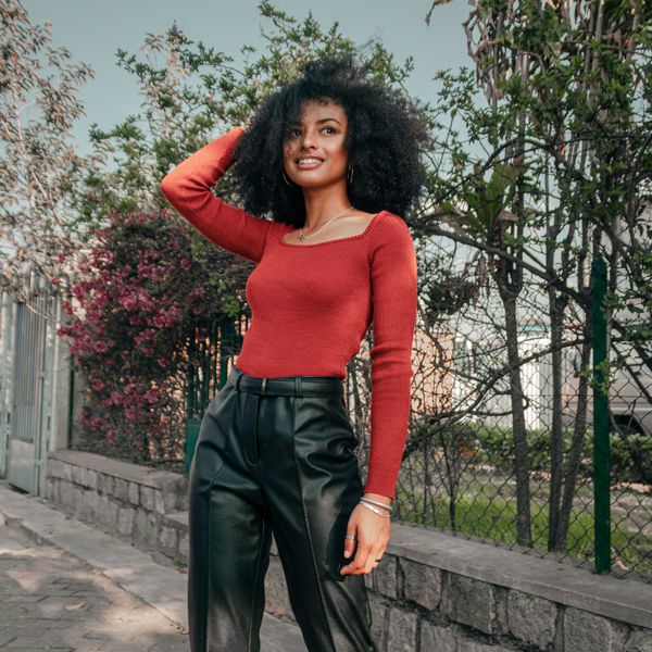 High-Waist Denim Jeans